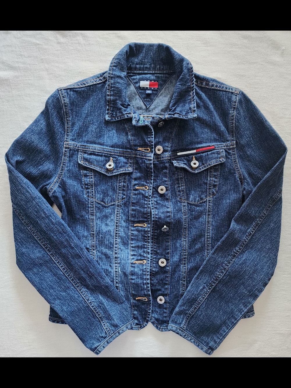 Tommy Jeans Tommy Hilfiger Vintage Dark Wash Denim Jacket - Size M